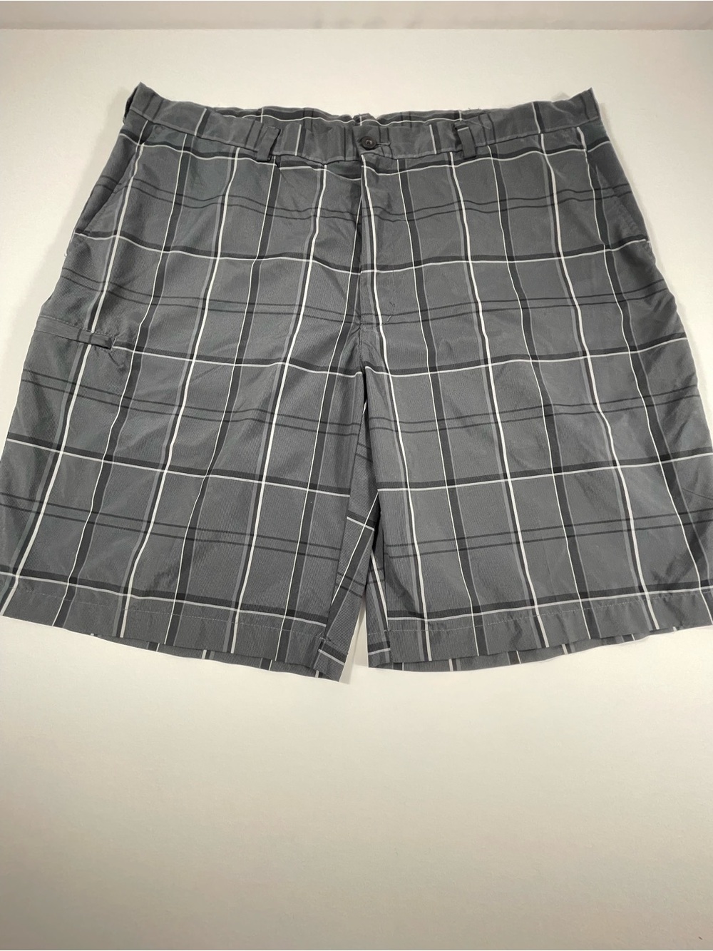 Grand Slam Performance Men's Black/Gray Shorts Flat Front W/Pockets SKU#0180
